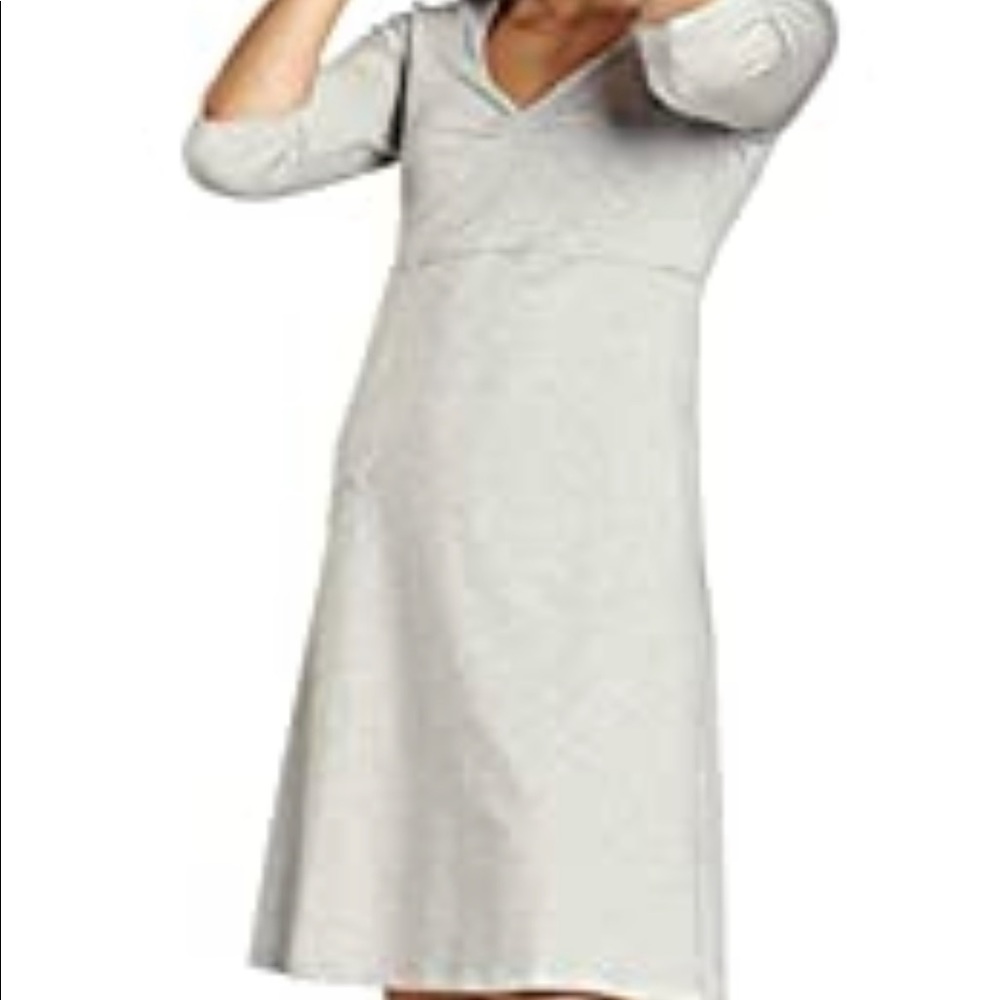 Toad&Co Rosalinda Light Gray Knee-Length Dress